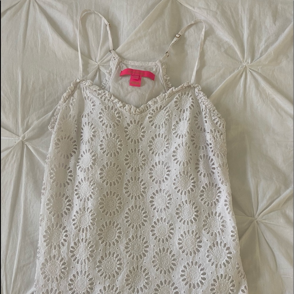 White lace Lilly Pulitzer tank
